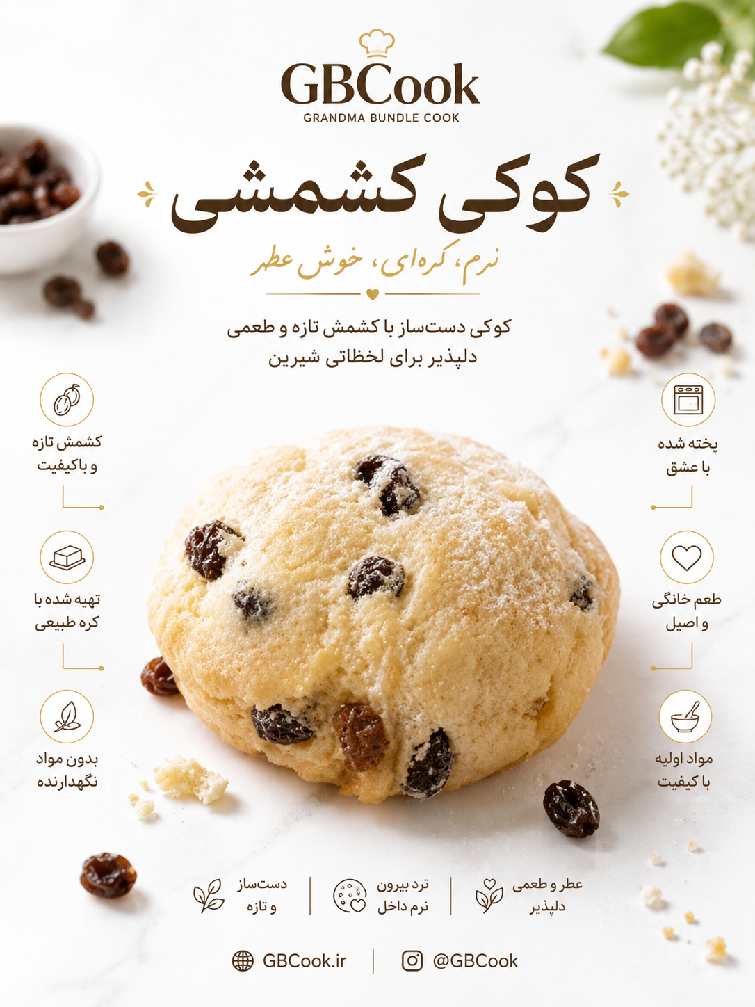  کوکی کشمشی 